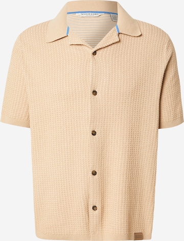 SCOTCH & SODA Knit cardigan in Brown: front