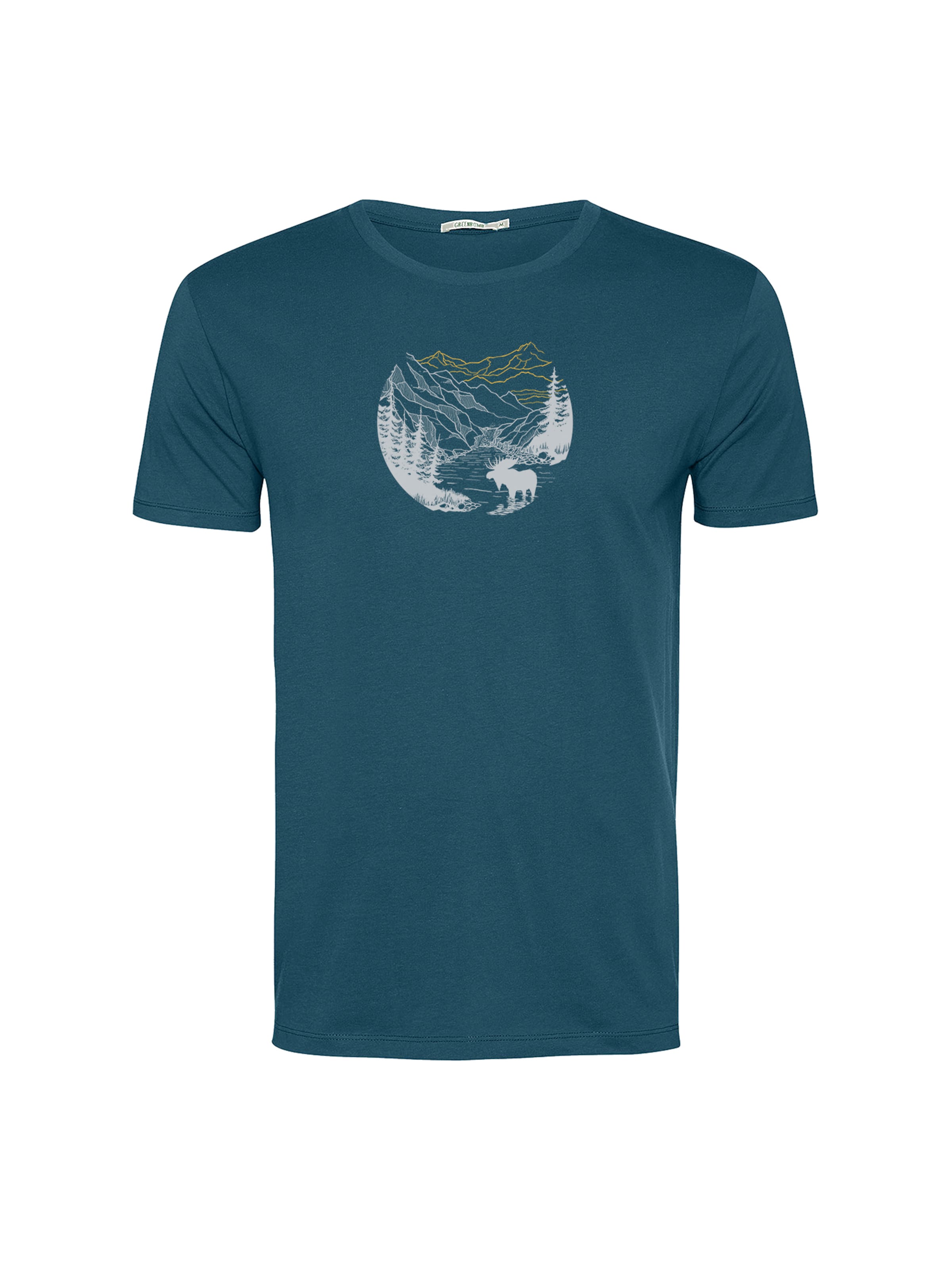 Maglietta 'Guide Moose Creek' di GREENBOMB in blu: frontale