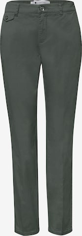 STREET ONE Ráncos nadrág - zöld: elől