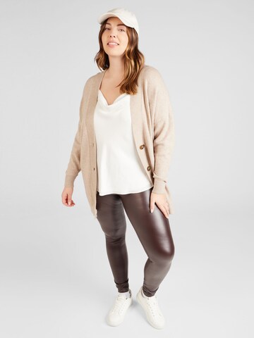 ONLY Carmakoma Regular Leggings 'ROOLI' in Braun