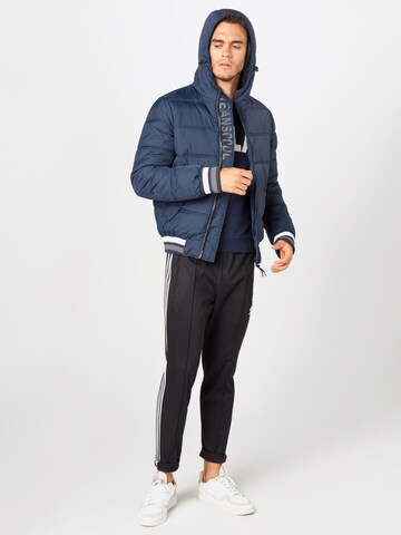 INDICODE JEANS Regular Fit Overgangsjakke 'Trejo' i blå