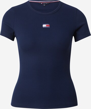 T-shirt Tommy Jeans en bleu : devant