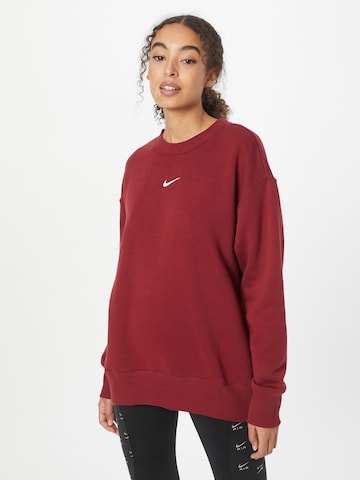 Sweat-shirt Nike Sportswear en rouge : devant