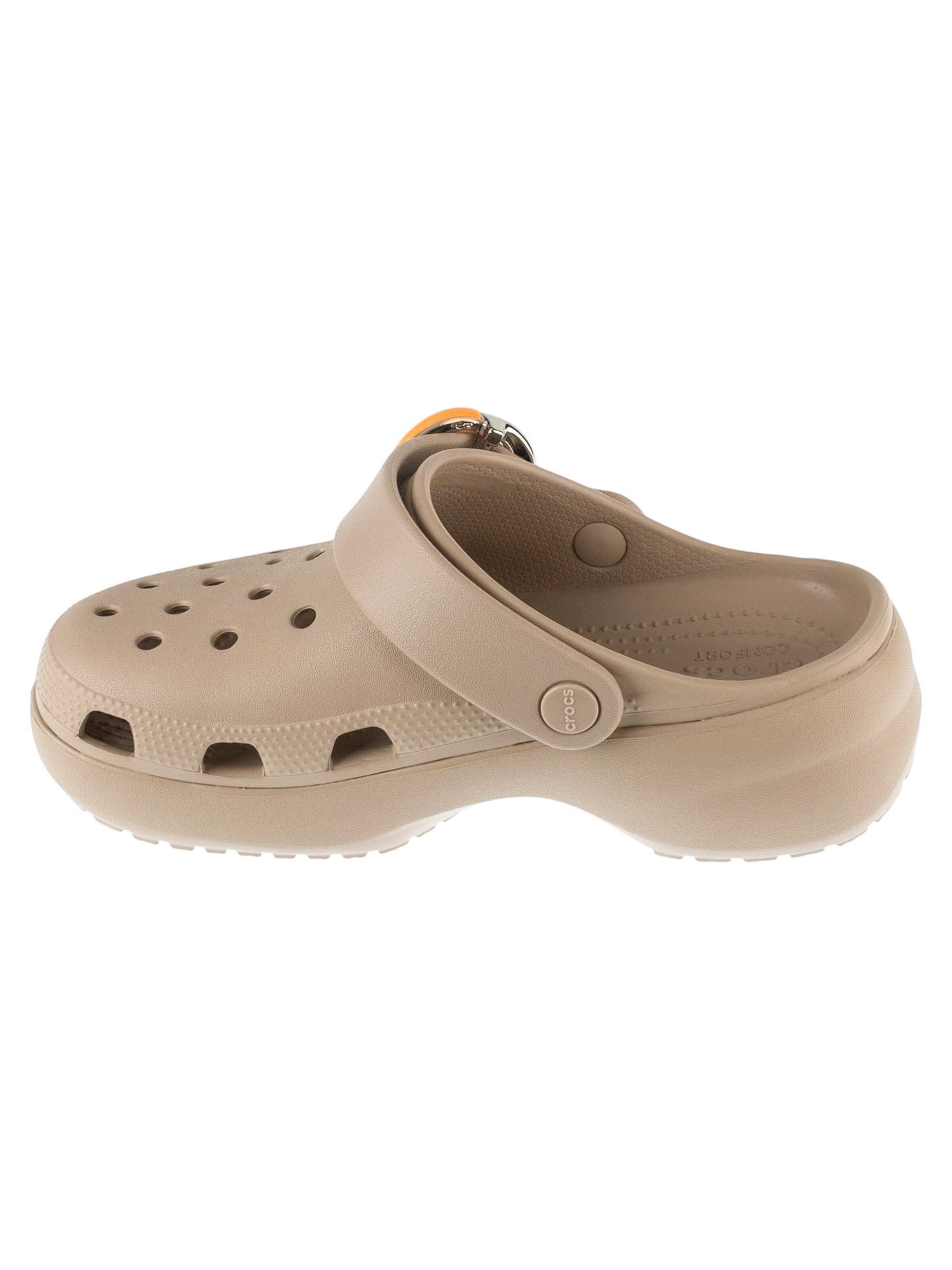 Crocs Clogs 'Classic Platform Dipped Buckle Clog' in Beige