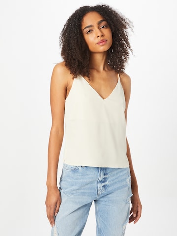 Calvin Klein Regular Top in Wit: voorkant