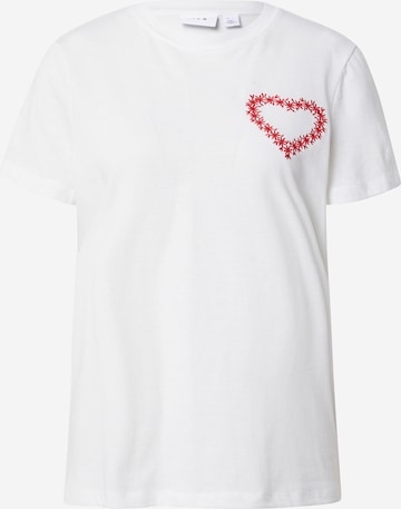 VILA T-Shirt 'PURE HEART' in Weiß: predná strana
