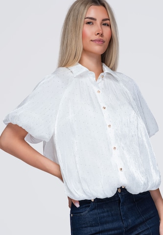 Ombre Blouse in Wit