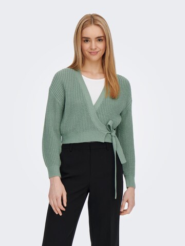 Cardigan 'Breda' ONLY en vert : devant