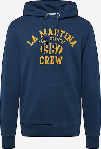 La Martina Sweatshirt in Blauw: voorkant