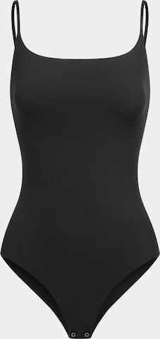 Body modellante 'Cami Bodysuit mit String' di cfab (formerly creamy fabrics) in nero: frontale