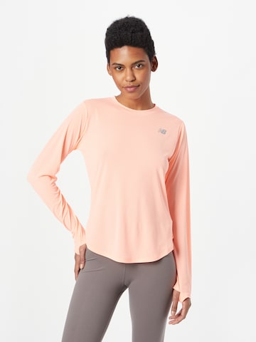 T-shirt fonctionnel 'Accelerate' new balance en beige : devant