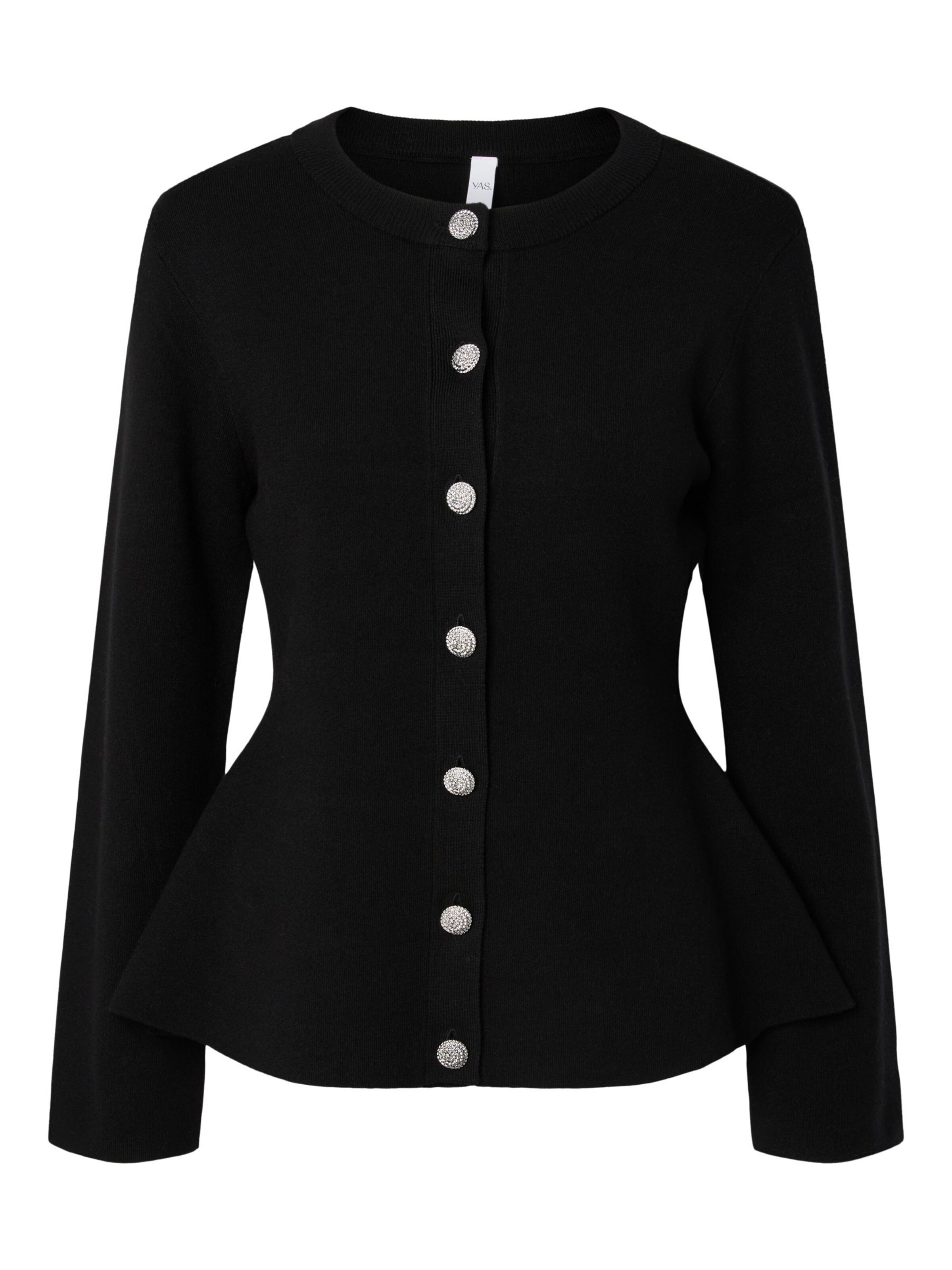Cardigan 'PIMI' YAS en noir : devant