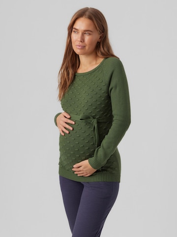 Pullover 'CRYSTA' di MAMALICIOUS in verde: frontale