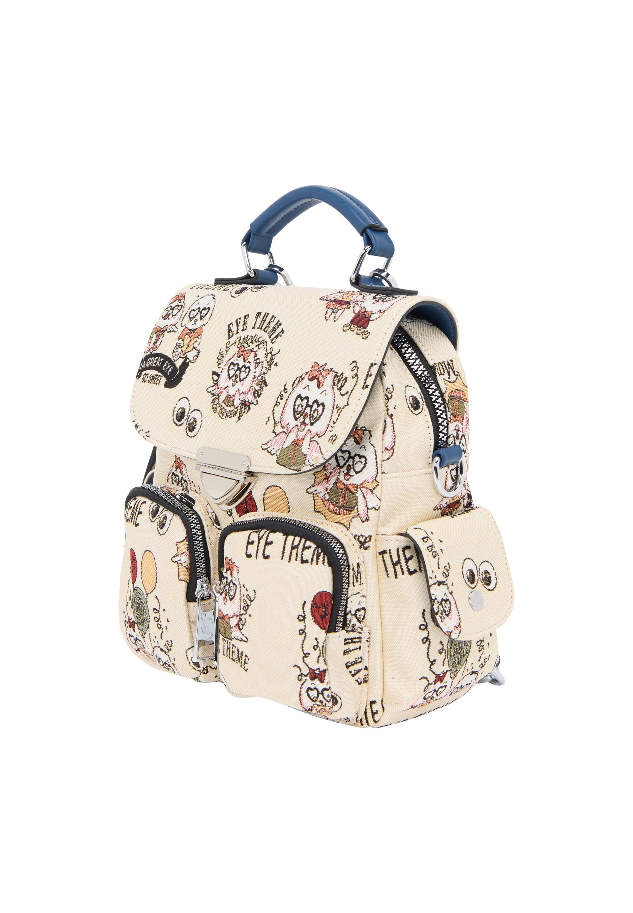 MYMO Backpack 'Pop Eyetheme' in White