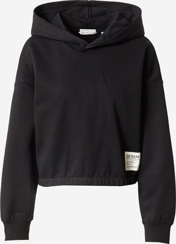 TOM TAILOR DENIM Sweatshirt in Black: front