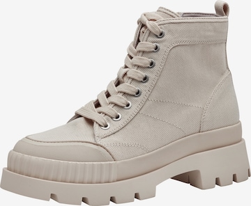 TAMARIS Veterlaarsjes in Beige: voorkant