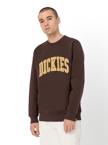 DICKIES Sweatshirt 'AITKIN' i brun: framsida