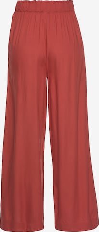 LASCANA Wide leg Broek in Rood