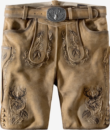 STOCKERPOINT Trachtenlederhose 'Lewis' in Beige: Vorderseite