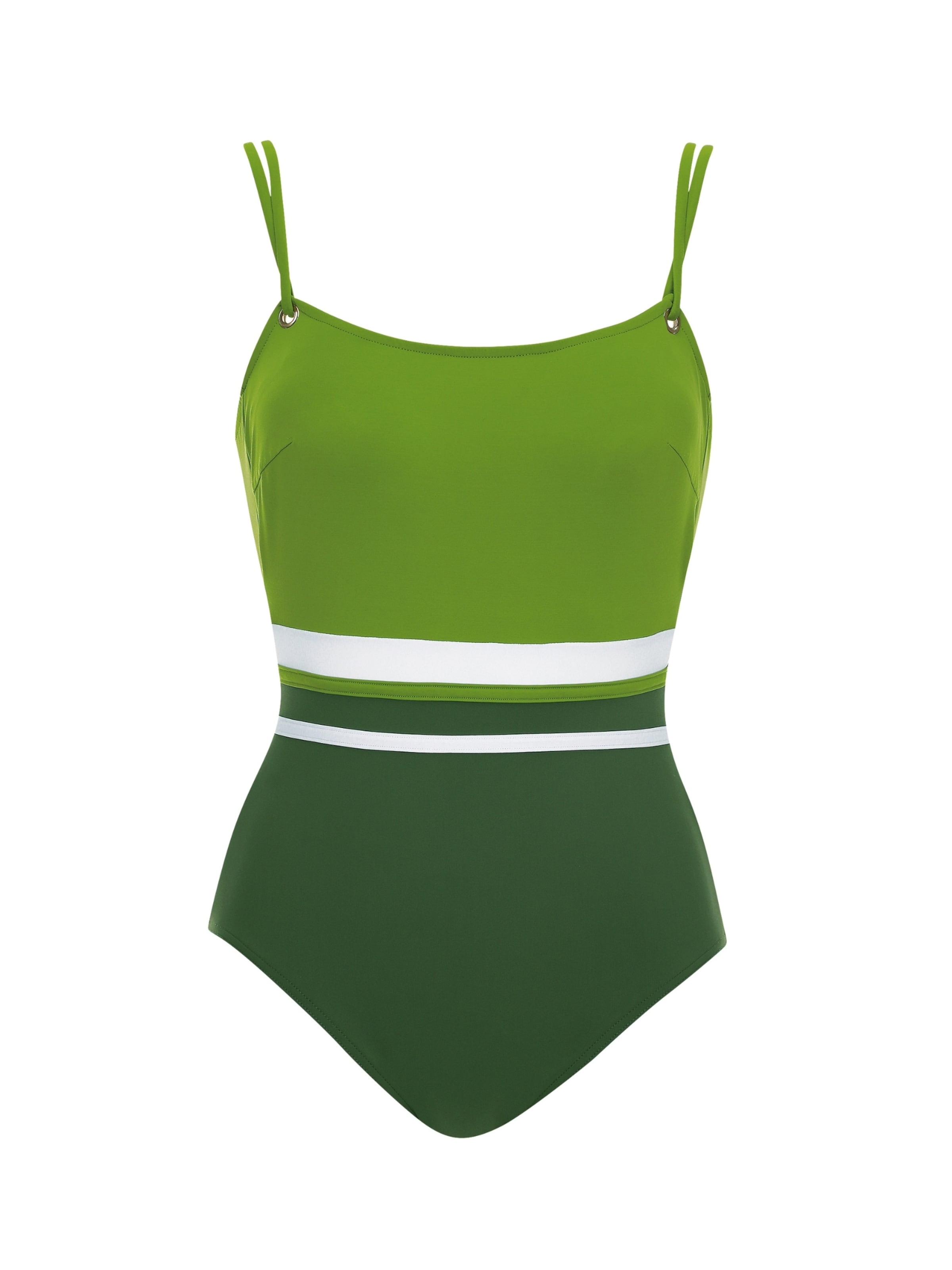 SUNFLAIR Bustier Badeanzug in Grün: Vorderseite