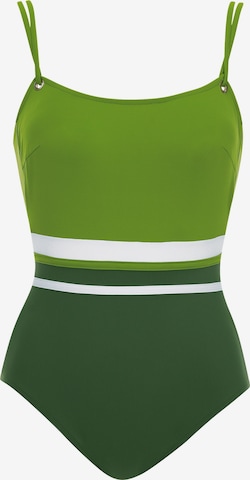 SUNFLAIR Bustier Badpak in Groen: voorkant
