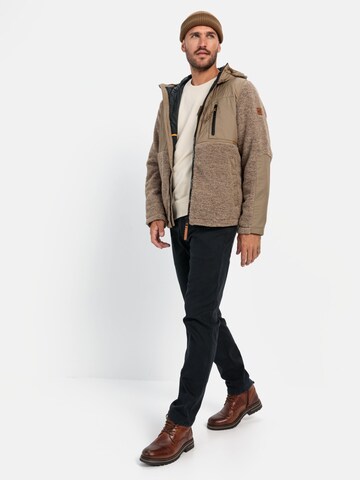 CAMEL ACTIVE Fleecejacke im Materialmix in Braun