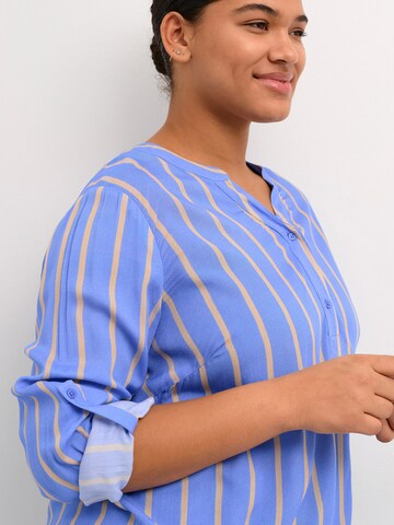 KAFFE CURVE Bluse 'SIDA' in Blau