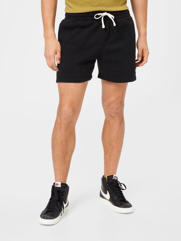 HOLLISTER Regular Pants in Black: front