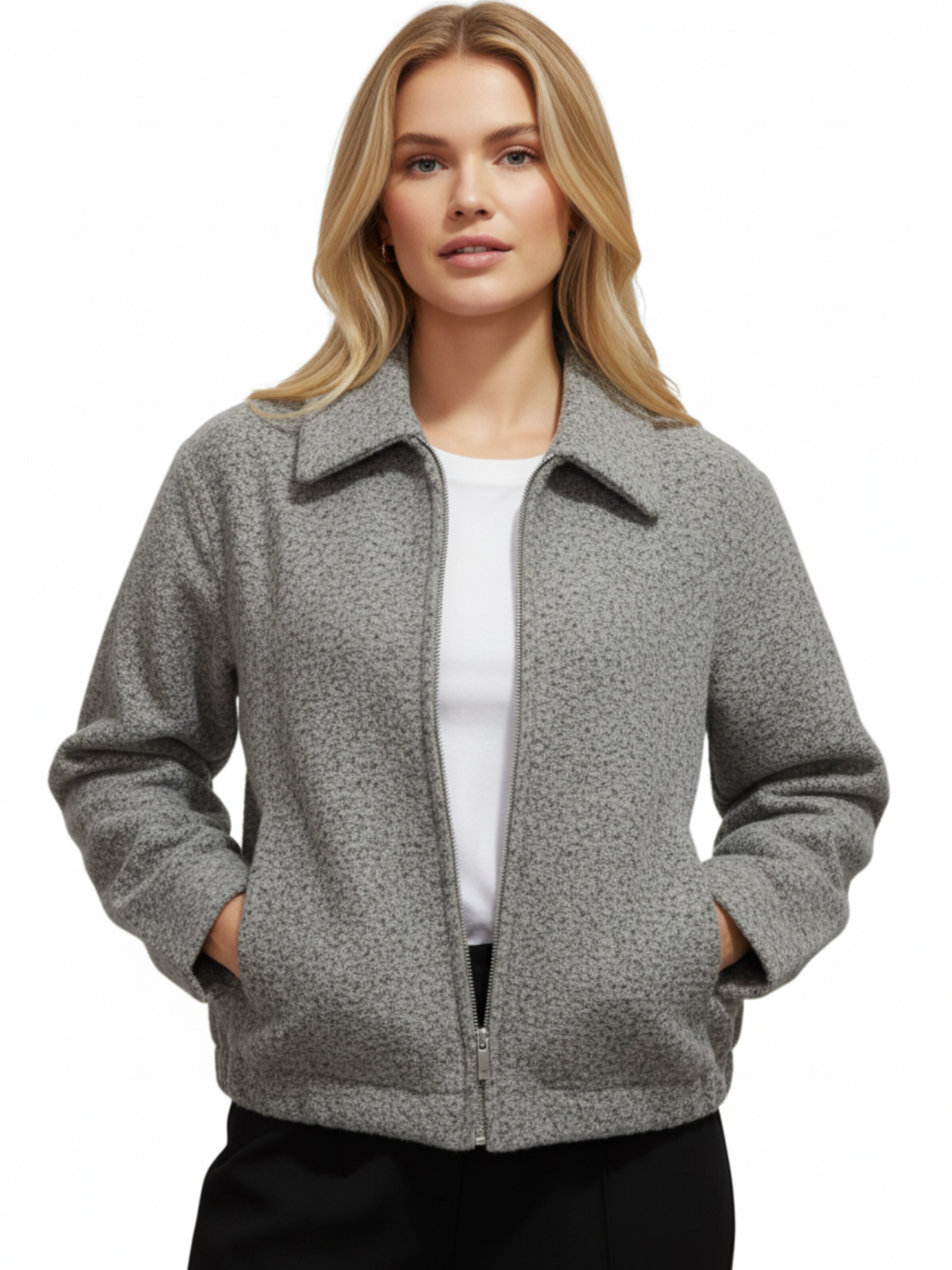Radwa Between-season jacket in Grey: front