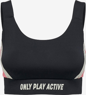 ONLY PLAY Medium Support Sports Bra in Black: front