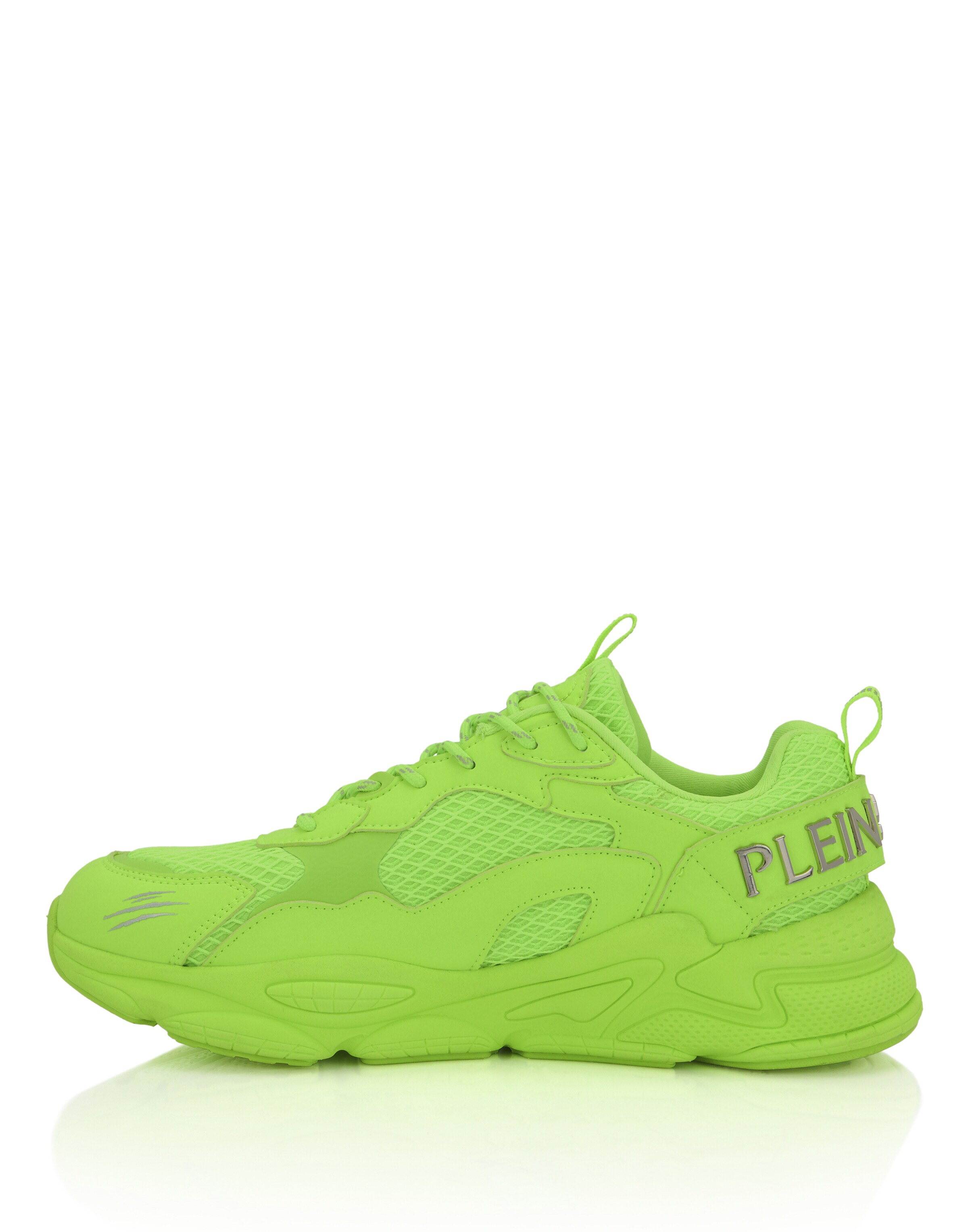 Plein Sport - Sapatilhas baixas 'Track King' em amarelo: frente