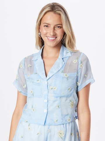 Daisy Street Blouse 'SADIE' in Blauw: voorkant