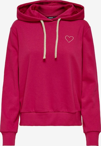ONLY Sweatshirt 'ONLNoli' in Pink: front