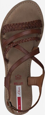 s.Oliver Sandalen met riem in Bruin