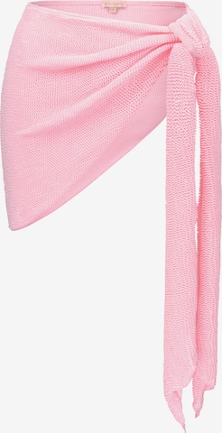 Moda Minx Rok 'Scrunch Short Ruffle' in Roze: voorkant
