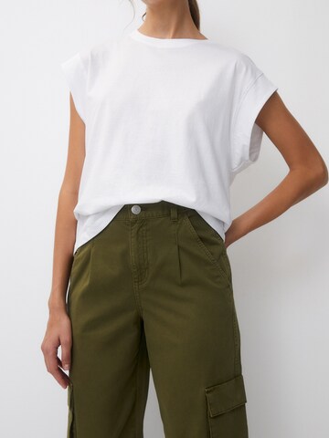 Tapered Pantaloni cu buzunare de la Pull&Bear pe verde