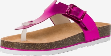 s.Oliver T-Bar Sandals in Pink: front