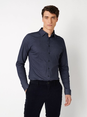 Coupe slim Chemise DESOTO en bleu : devant