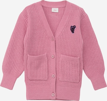 s.Oliver Knit Cardigan in Pink: front