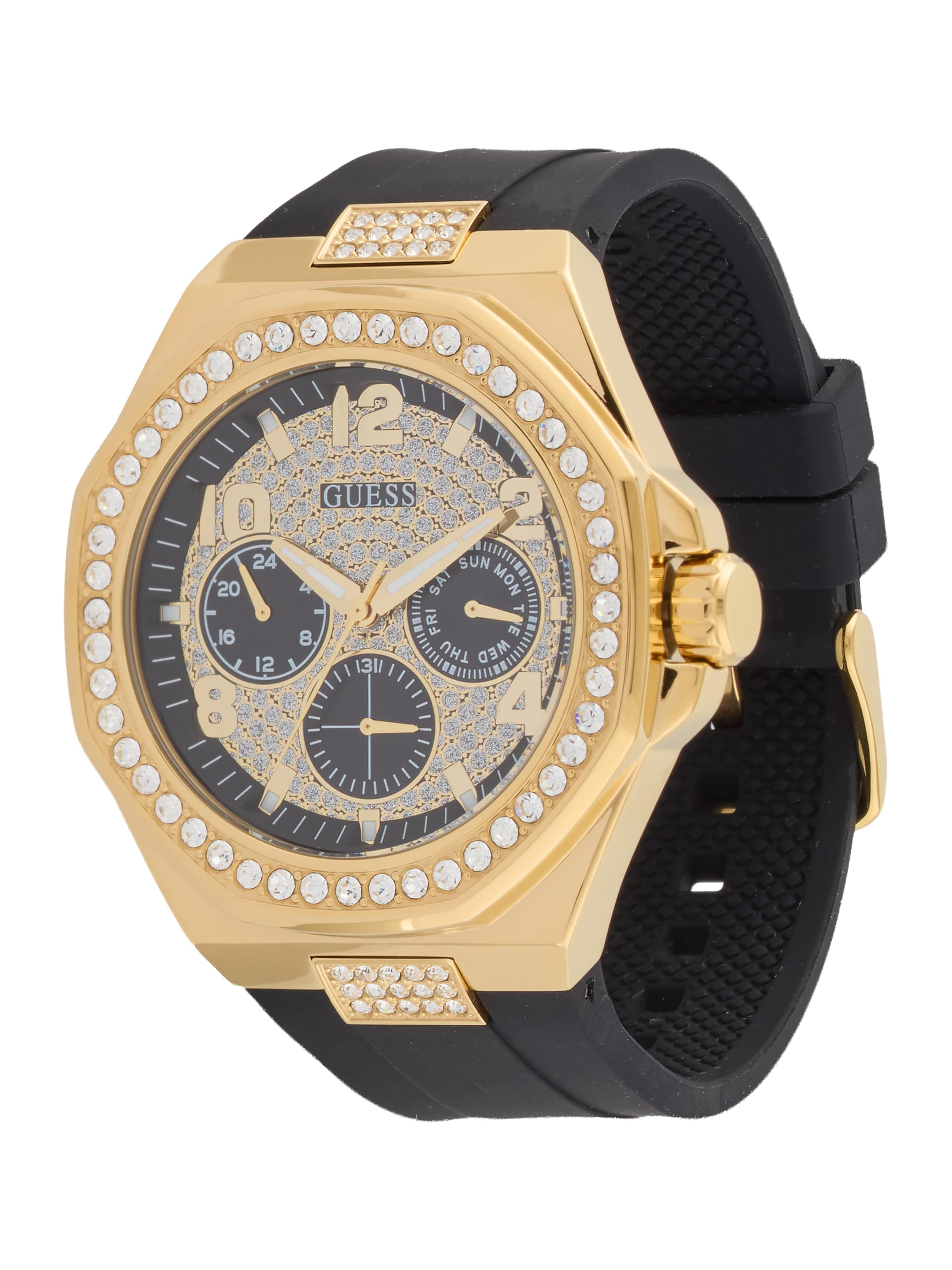 GUESS Аналоговые часы 'EMPIRE' в Золотой: спереди