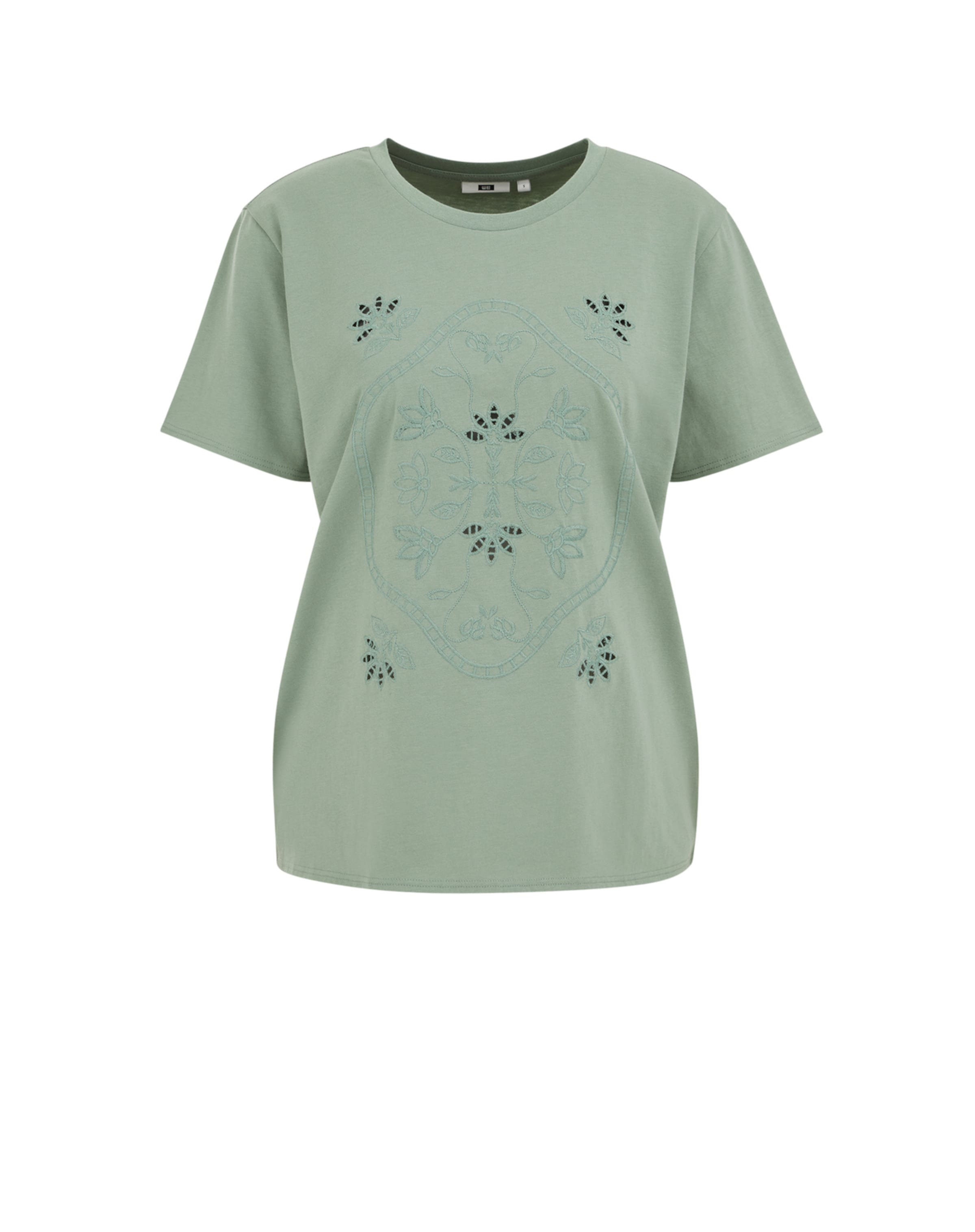 WE Fashion T-Shirt in Grün: Vorderseite