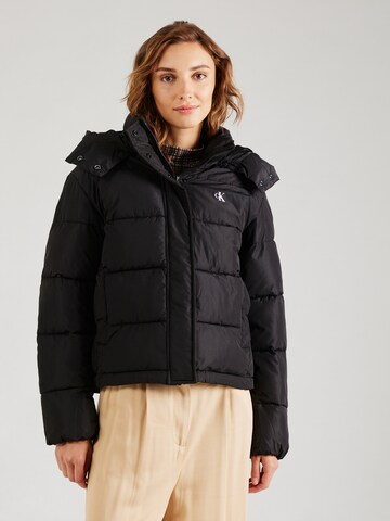 Calvin Klein Jeans Overgangsjakke 'MATTE' i sort: forside