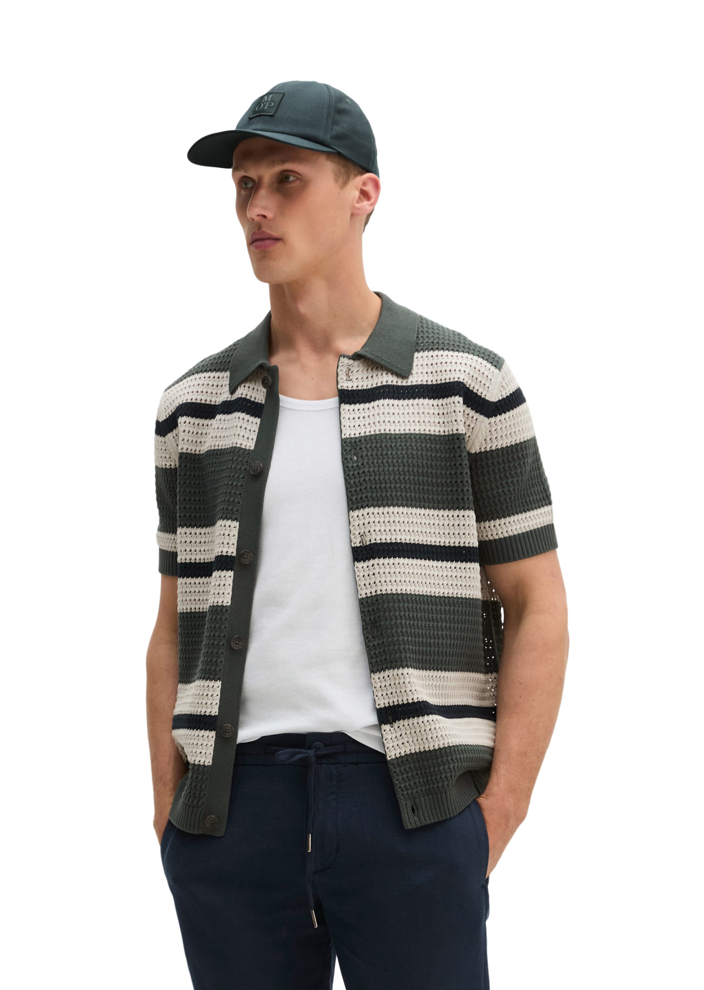 Marc O'Polo Strickjacke in Grau: Vorderseite