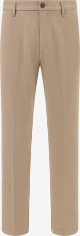 Coupe slim Pantalon à plis Boggi Milano en beige : devant