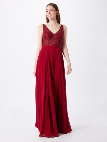 STAR NIGHT Evening Dress in Red: front