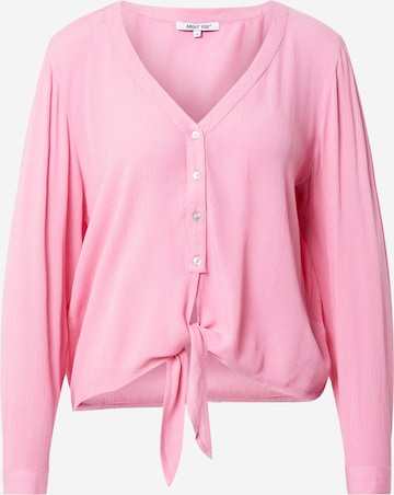 Camicia da donna 'Dylane' di ABOUT YOU in rosa: frontale