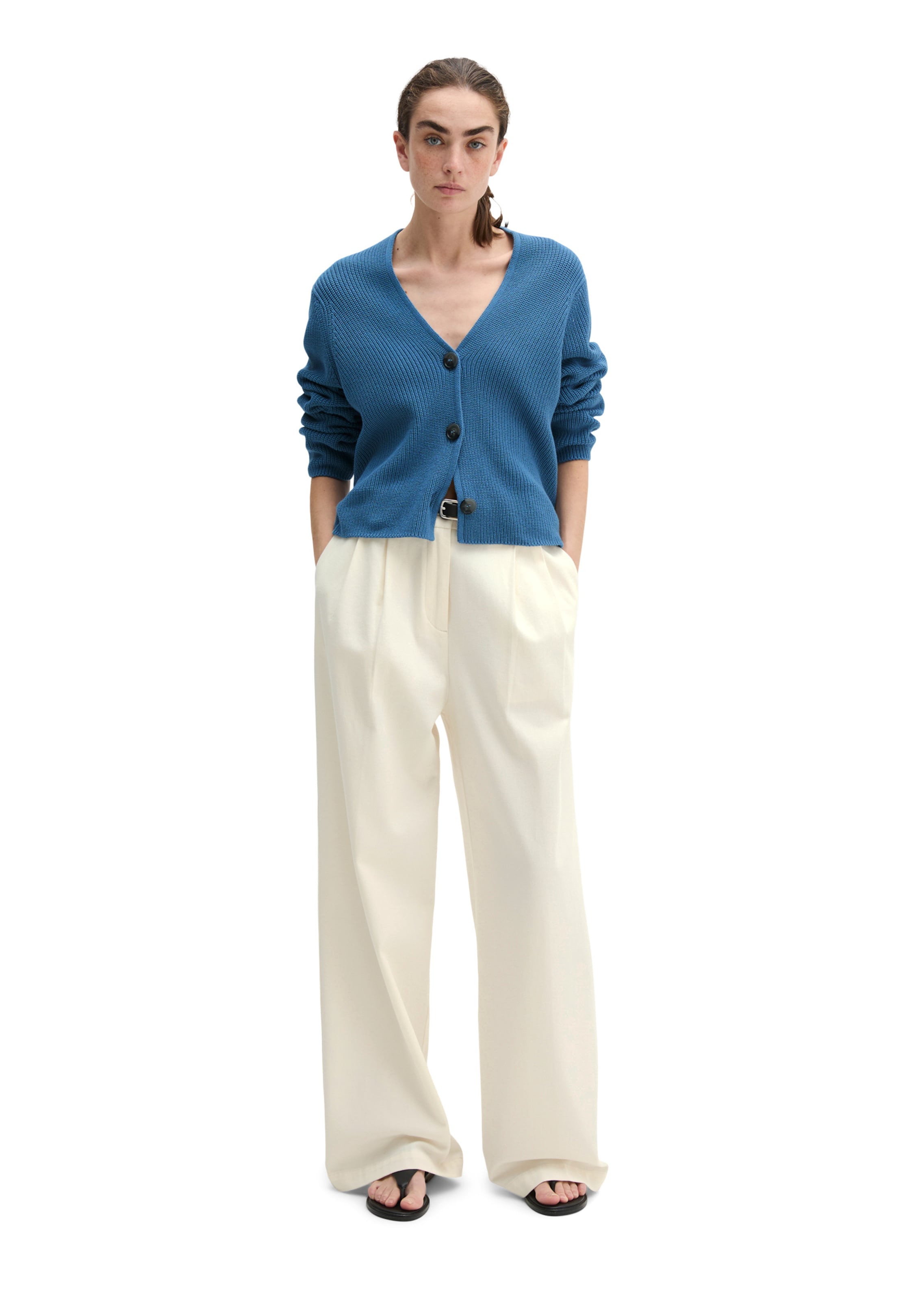 Marc O'Polo Gebreid vest in Blauw