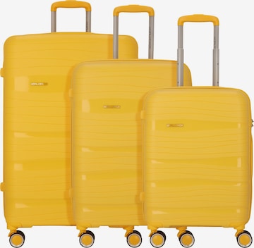 Ensemble de bagages 'Miami' Worldpack en jaune : devant