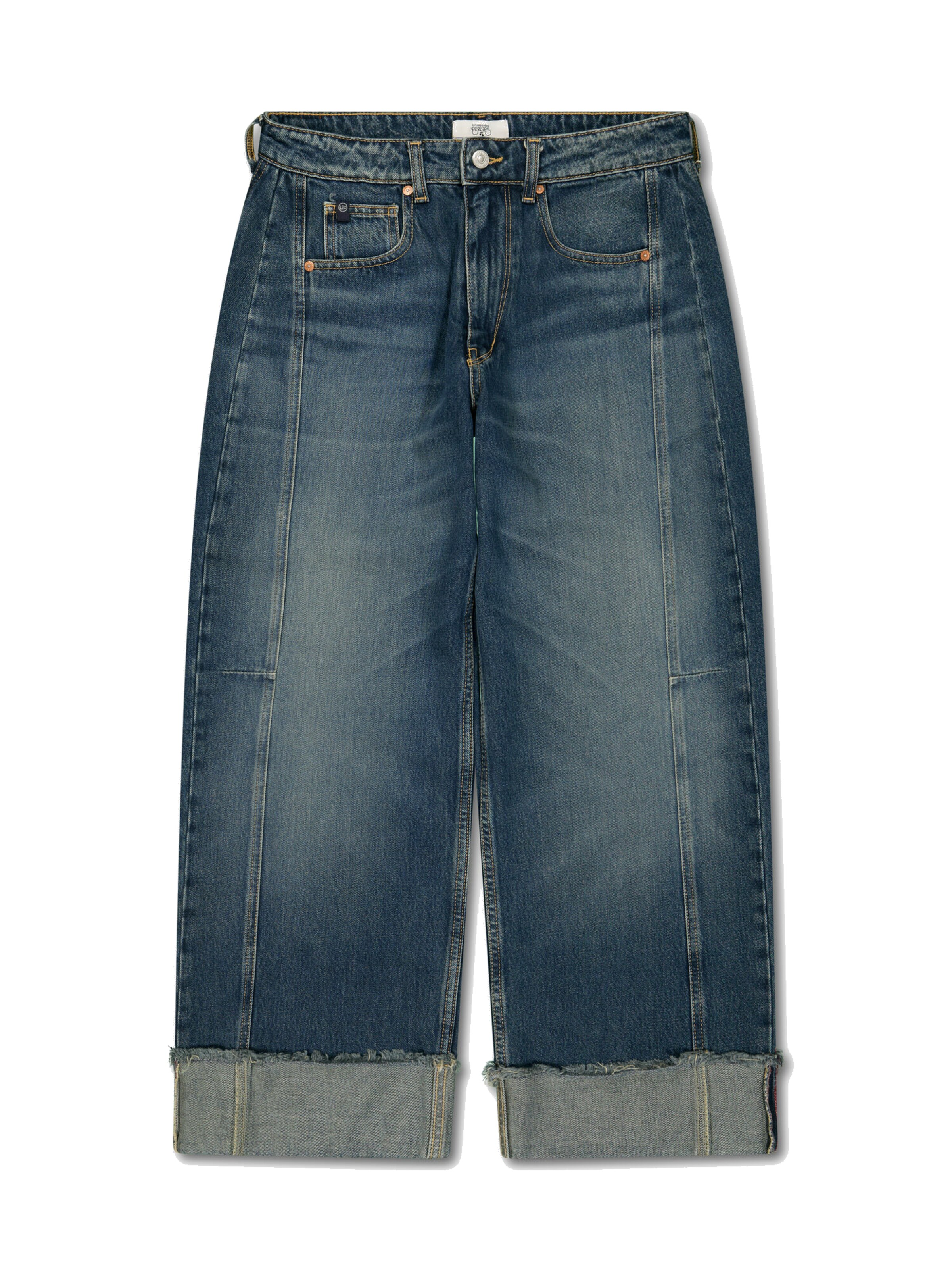 Le Temps Des Cerises Jean 'Leal' en 24 en bleu denim, Vue avec produit