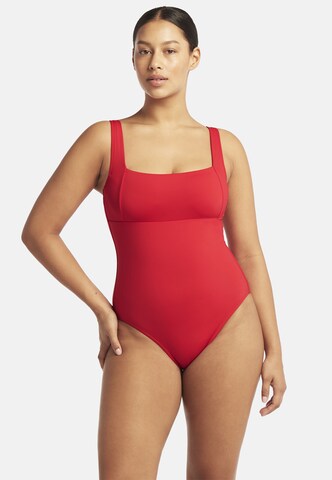 SEA LEVEL Balconette Badeanzug 'Essentials' in Rot: Vorderseite